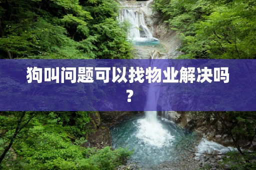 狗叫问题可以找物业解决吗？